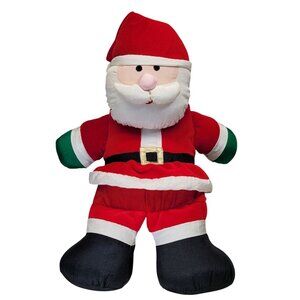 Santa Claus Christmas Plush Stuffed Parachute Nylon Velvet Gibson Greetings 1995
